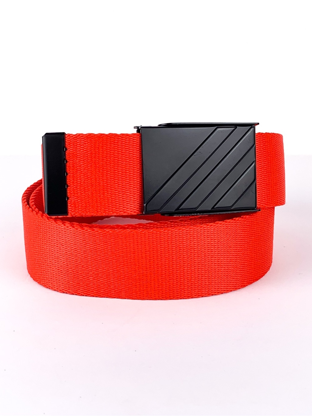 Adidas 3-stripe webbing belt golf belt red & black adjustable one size fits most